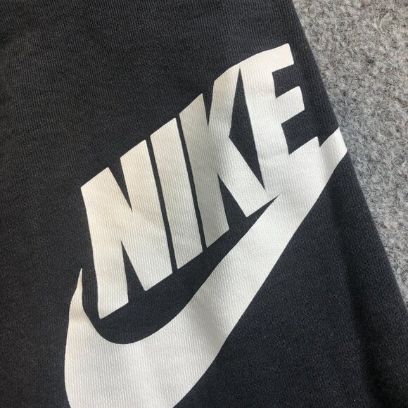 Nike Sweat Shorts Mens M Black Club Fleece Sweatshorts Cotton Big Logo Swoosh - Picture 2 of 10